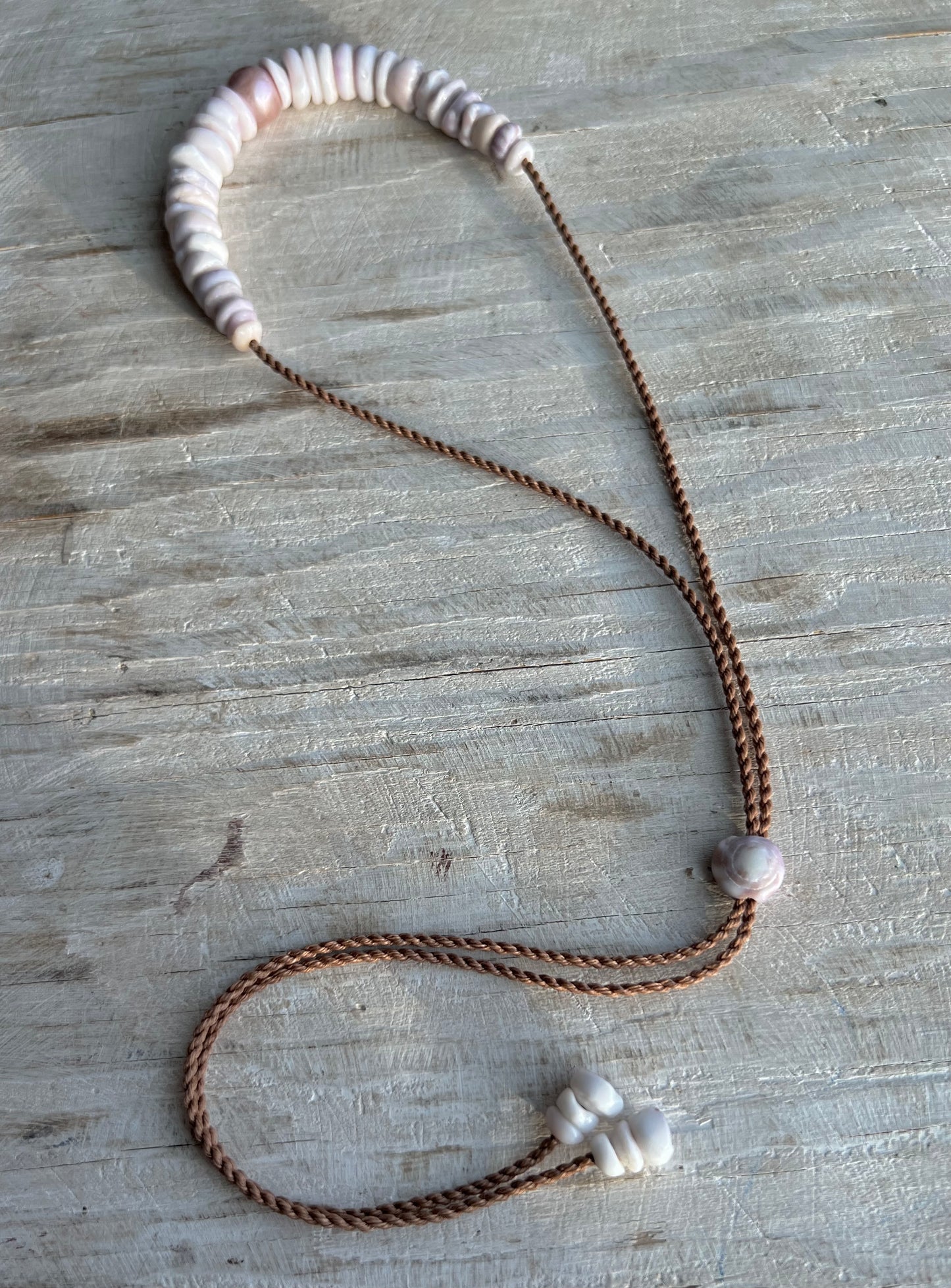 Lavender Hapa Puka Necklace