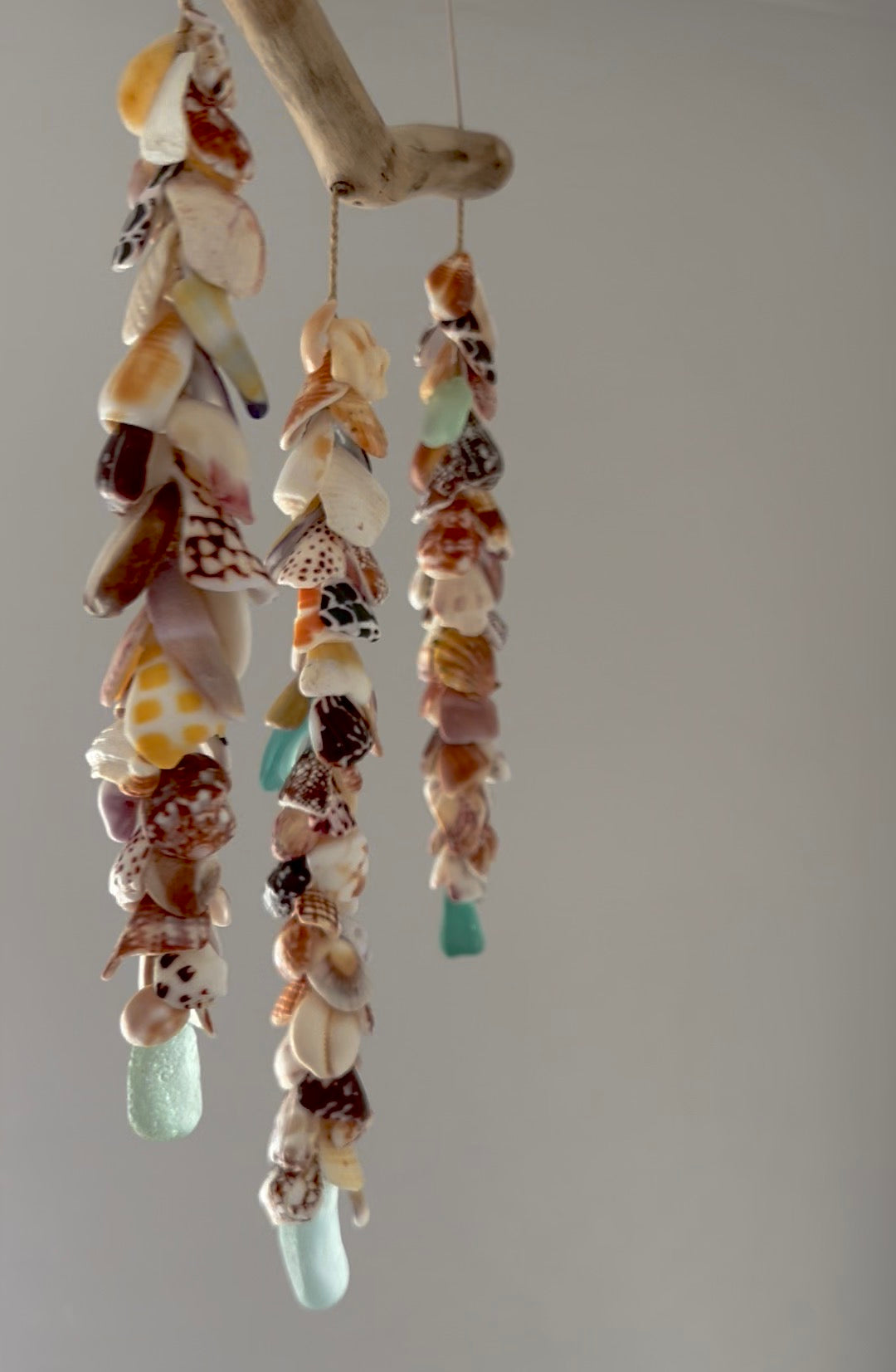 Moku Shell + Sea Glass 3 Strand Mobile