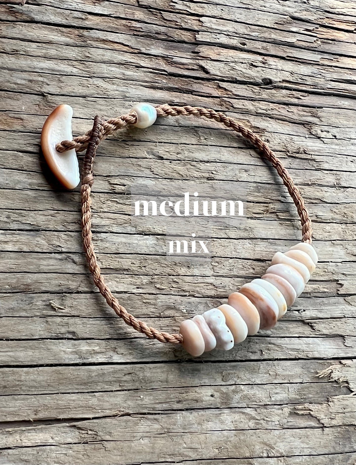 Puka Bar Bracelet ~ Adjustable