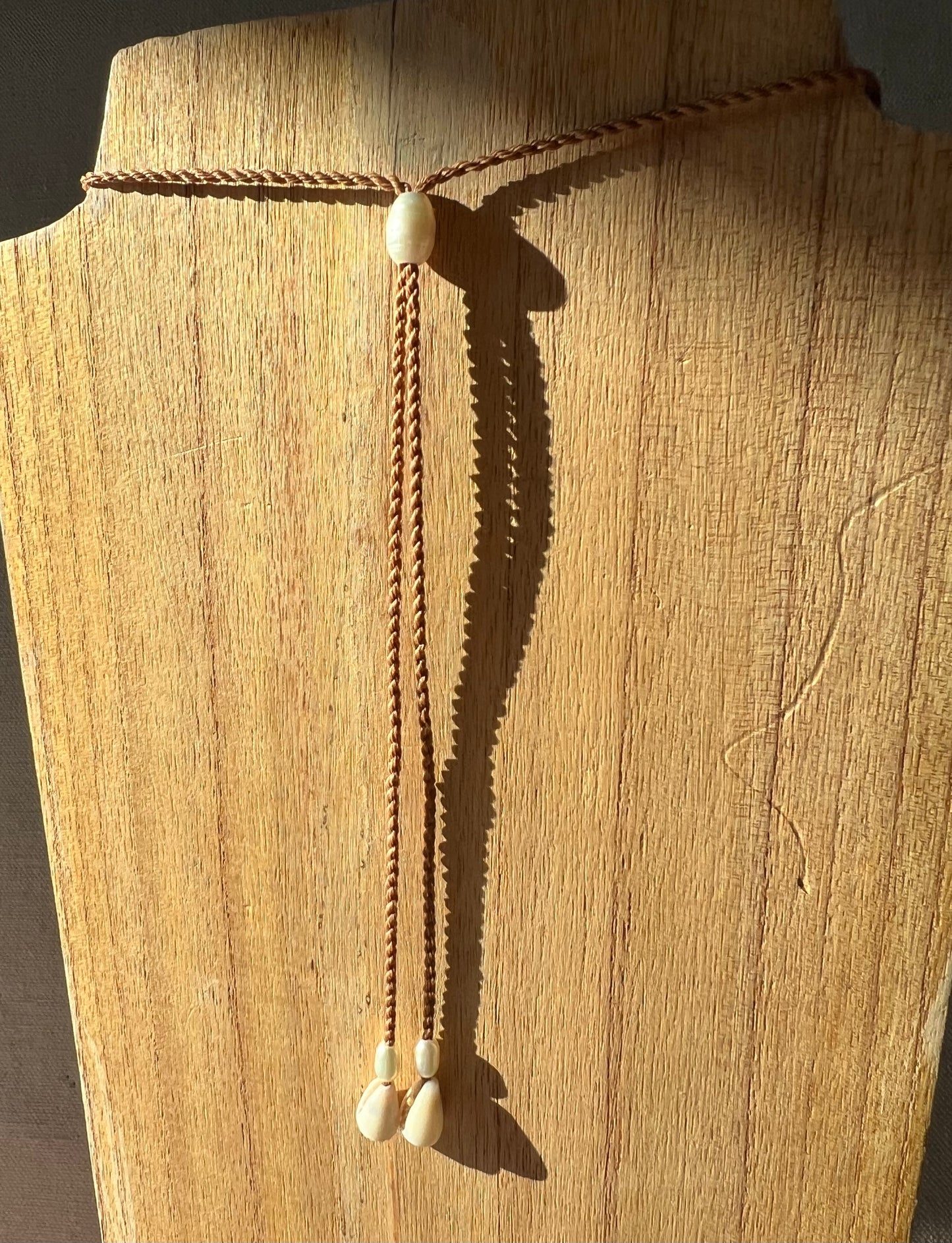 Patterned Puka Necklace (natural holes)