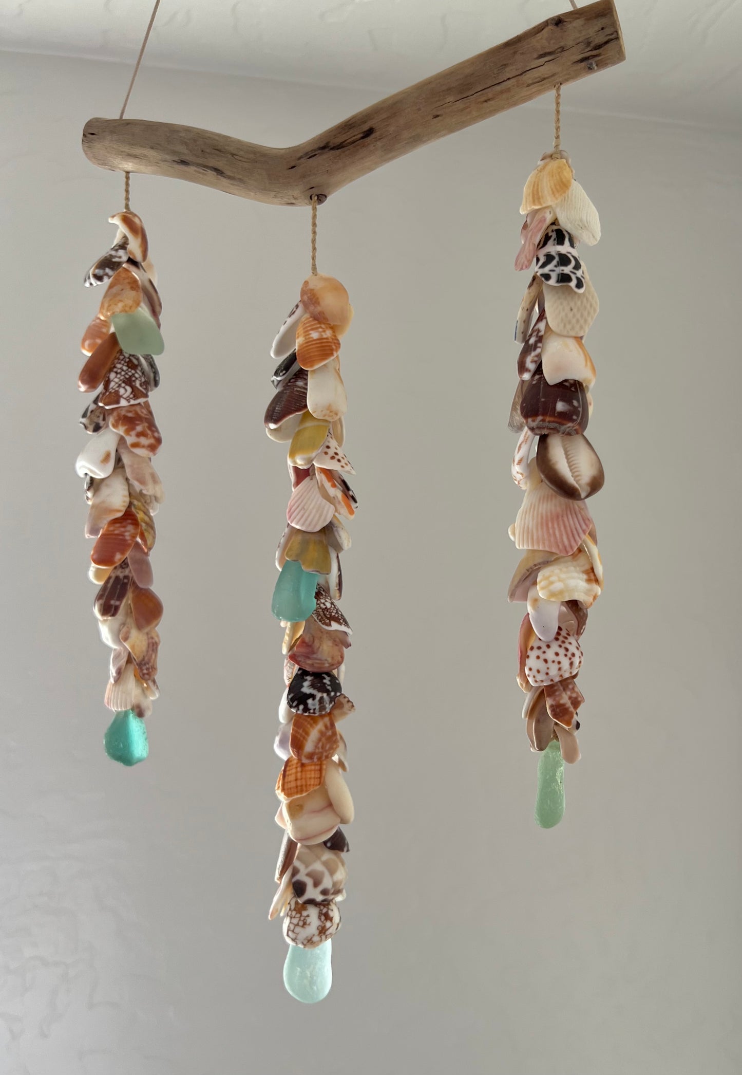 Moku Shell + Sea Glass 3 Strand Mobile