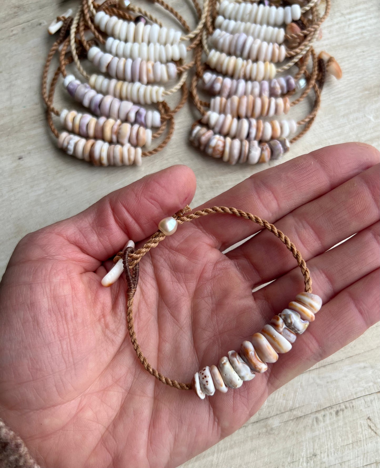 Puka Bar Bracelet ~ Adjustable