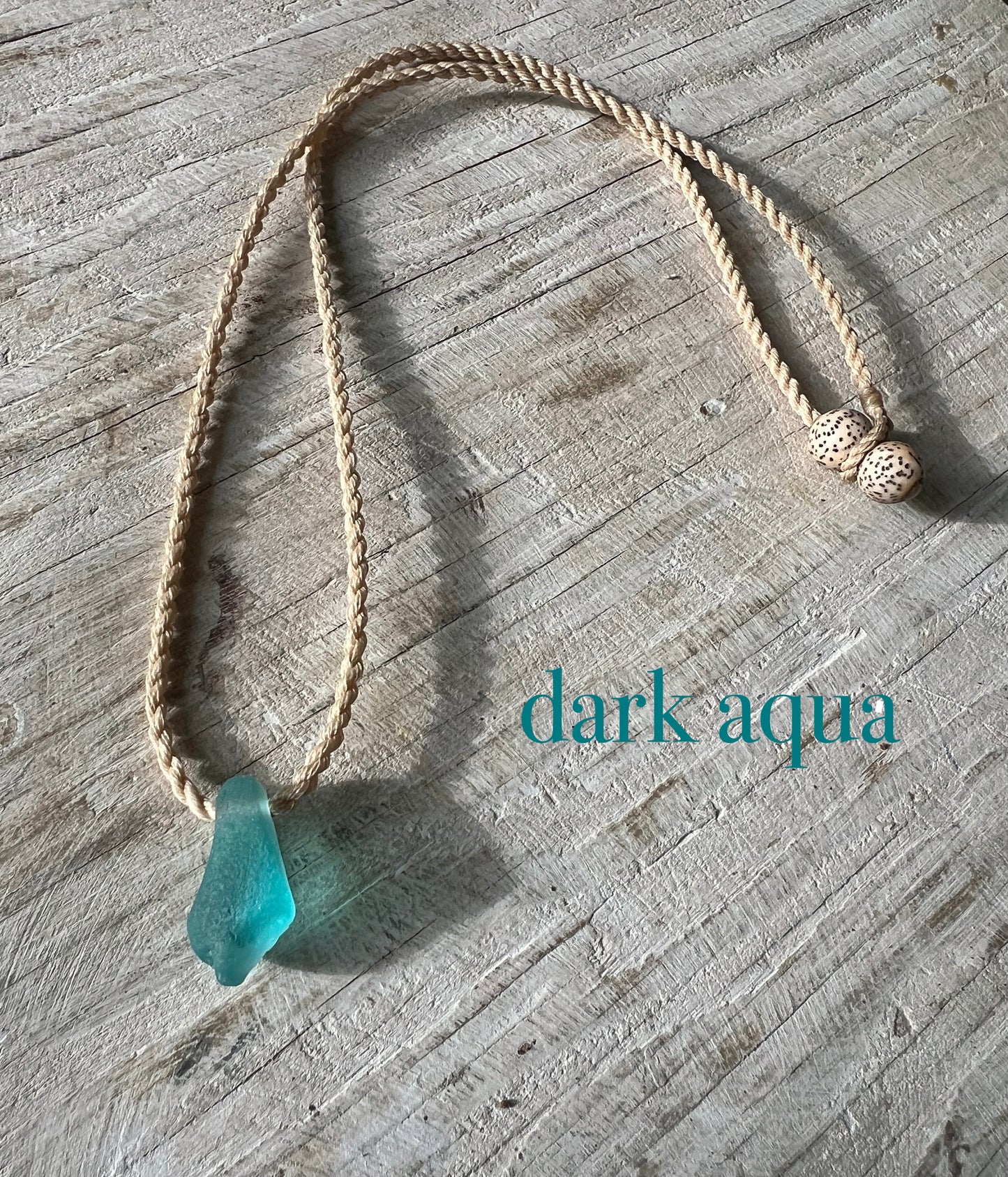 Adjustable Sea Glass Pendant Necklaces