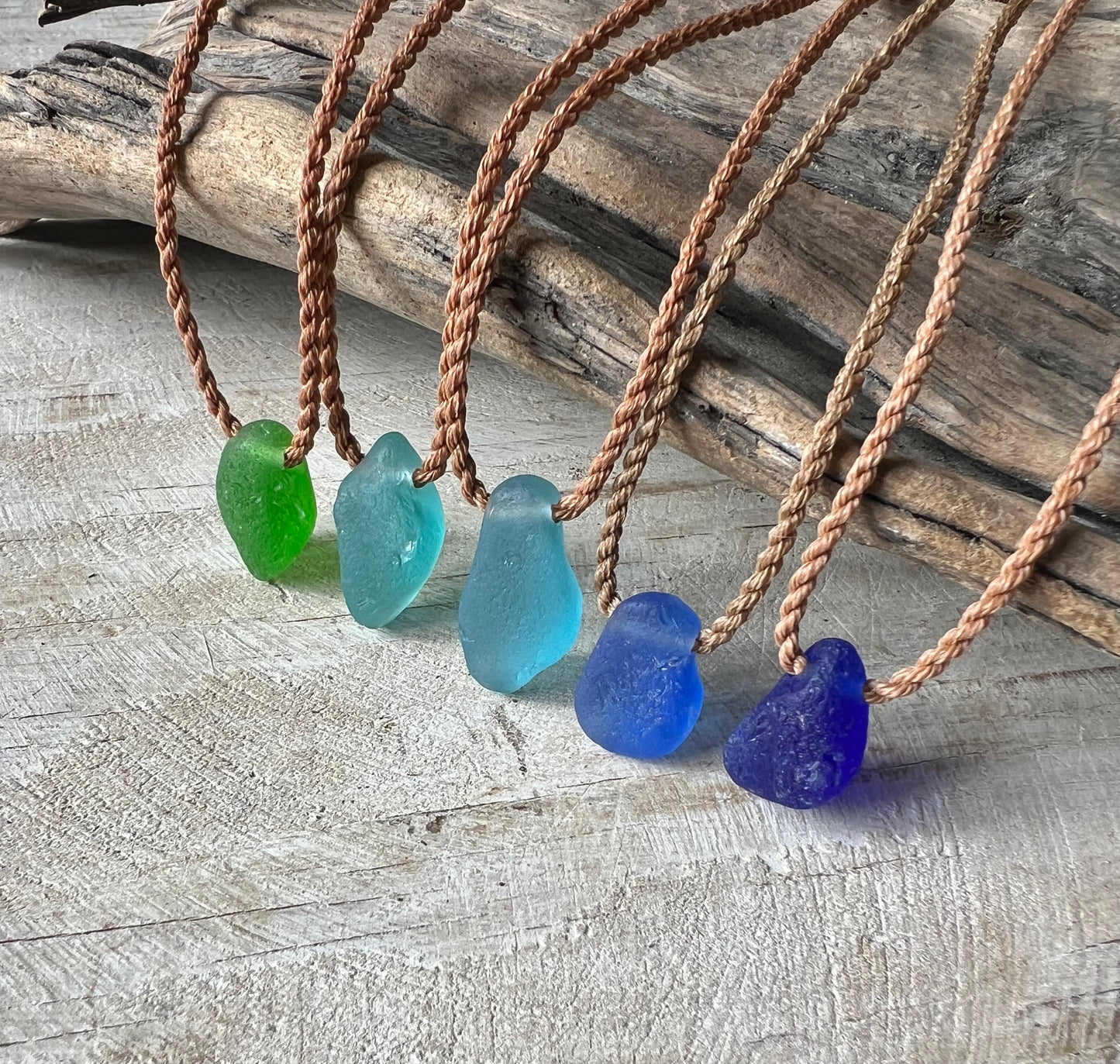 Delicate Sea Glass Pendant Necklace