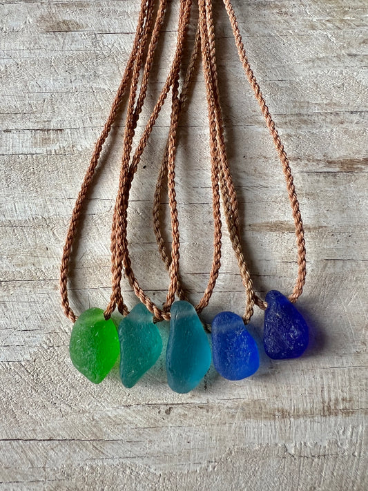 Delicate Sea Glass Pendant Necklace