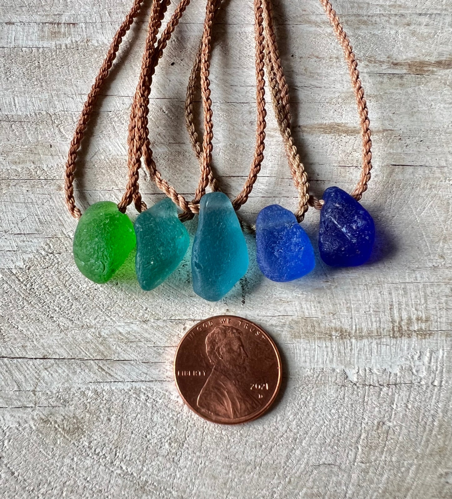 Delicate Sea Glass Pendant Necklace