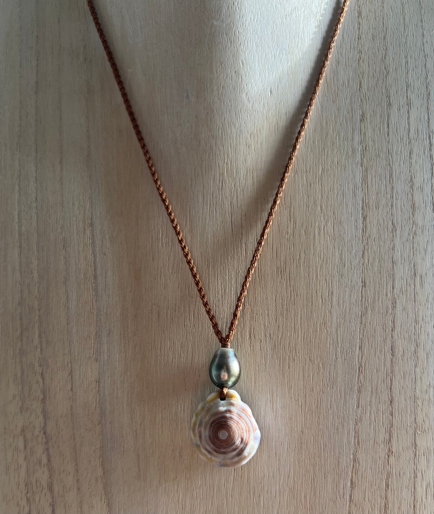 Tahitian Pearl + Cone Top Necklace