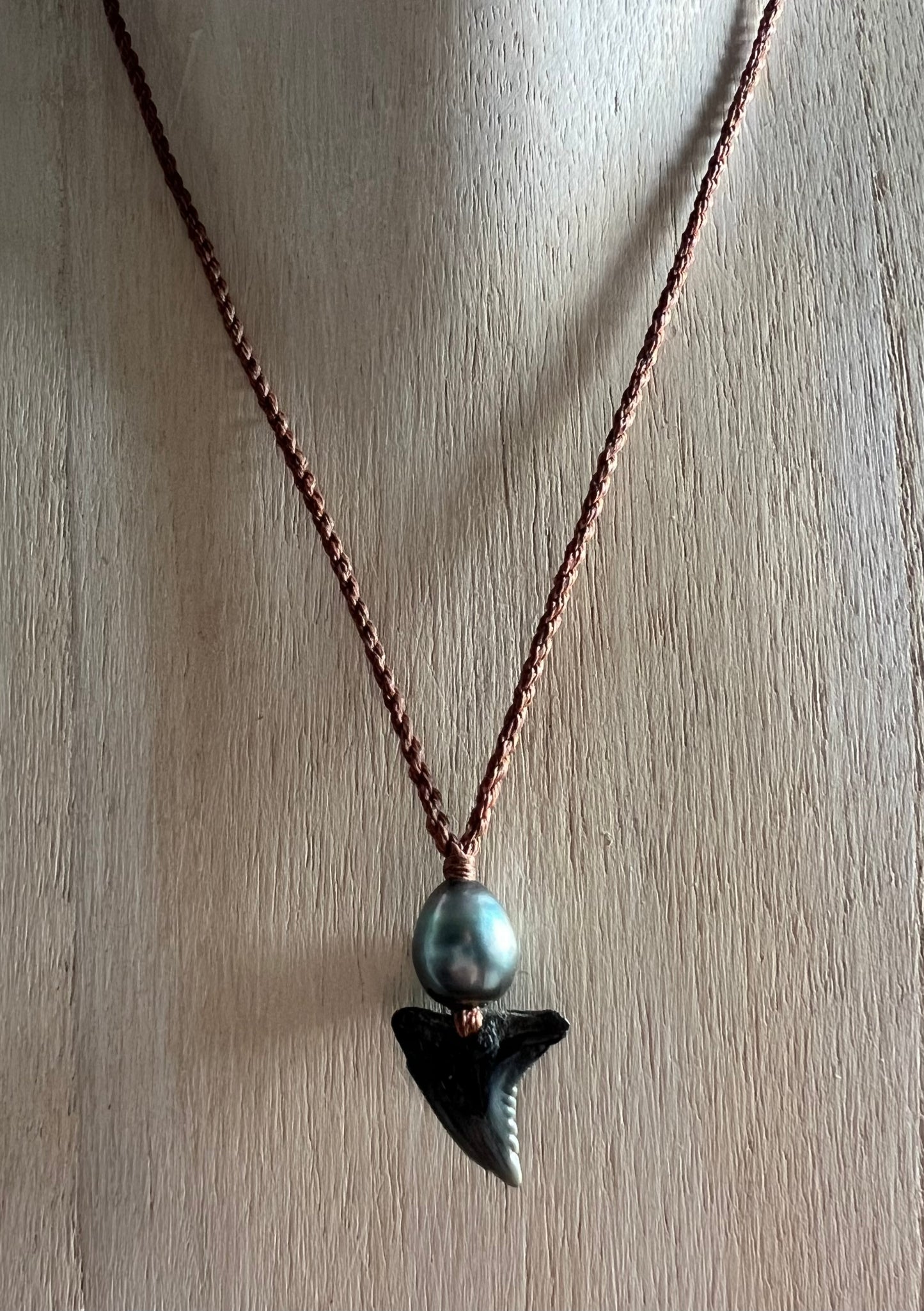 Tahitian Pearl + Shark Tooth Necklace