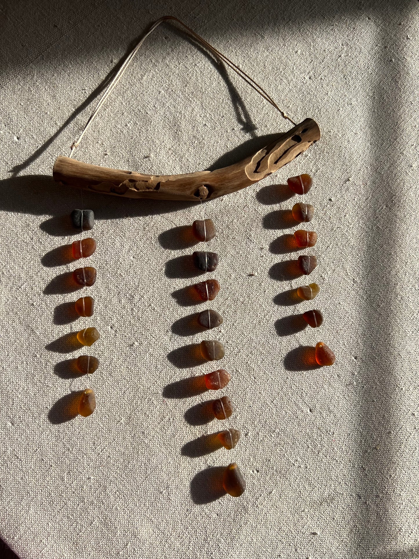 Sea Glass Mobile ~ Amber