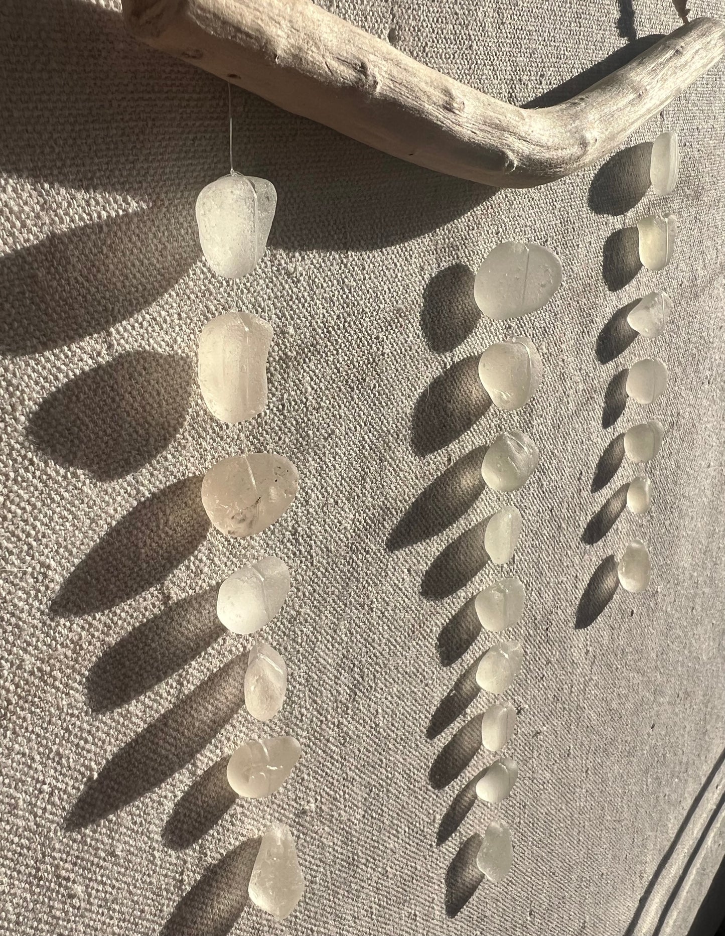 Sea Glass Mobile ~ Beachy White